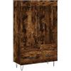 vidaXL Credenza Rovere Fumo 69,5x31x115 cm in Legno Multistrato