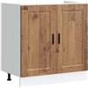 vidaXL Mobile Base lavello Porto Legno Vecchio 80x46x81,5cm Truciolato, Mobile Base Cucina, lavello Cucina Mobile Base, lavello Base