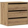 vidaXL Cassettiera Angolare Rovere Artigianale 60x41x58cm Multistrato