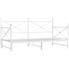 vidaXL Slaapbank met onderschuifbed zonder matras 100x190 cm staal wit