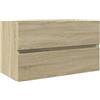 vidaXL Wastafelkast 80x38,5x45 cm spaanplaat sonoma eikenkleurig