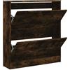 vidaXL Scarpiera Rovere Fumo 80x21x87,5 cm in Legno Multistrato