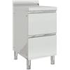 vidaXL Mobiletto da cucina commerciale con 2 cassetti 50x60x96 cm