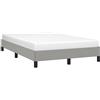 vidaXL Giroletto senza Materasso Grigio Chiaro 120x200 cm Tessuto