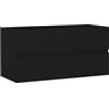 vidaXL Wastafelkast 90x38,5x45 cm bewerkt hout zwart