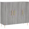 vidaXL Credenza Grigio Sonoma 90x34x80 cm in Legno Multistrato
