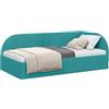 vidaXL Cornice del letto ad angolo Turchese 80 cm x 200 cm Velluto