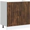 vidaXL Mobile Base Lavello Lucca Rovere Fumo in Legno Multistrato