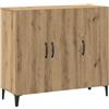 vidaXL Credenza Rovere Artigianale 90x34x80 cm in Legno Multistrato
