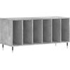 vidaXL Mobile Porta Dischi Grigio Cemento 100x38x48 Legno Multistrato