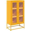 vidaXL Credenza Giallo Senape 68x39x123 cm in Acciaio