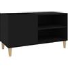 vidaXL Mobile Porta Dischi Nero 84,5x38x48 cm in Legno Multistrato