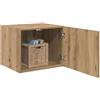 vidaXL Wandkast artisanaal eikenkleurig 50 x 42.5 x 40 cm Bewerkt hout