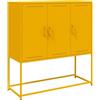 vidaXL Credenza Giallo Senape 100,5x39x107 cm in Acciaio