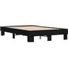 vidaXL Giroletto Nero 140x200 cm in Legno Multistrato e Metallo