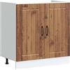 vidaXL Spoelbakonderkast Lucca bewerkt hout oud houtkleurig