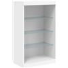 vidaXL Credenza con Luci LED Bianca 60,5x37x100 cm