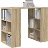 vidaXL Bureau Sonoma Eiken Bewerkt hout 90 x 50 x 75 cm