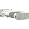 vidaXL Giroletto Grigio Cemento 90x190 cm in Legno Multistrato