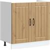 vidaXL Mobile Base Lavello Lucca Rovere Artigianale Legno Multistrato