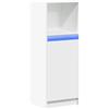 vidaXL Credenza con LED Bianca 38x34x100 cm in Legno Multistrato