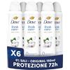 Dove Deodorante Spray Advanced Care 0% Sali Original Fresh, Deodorante 72 Ore Protezione Sudore e Odori, con Zinco Antibatterico, 0 Sali di Alluminio, 6 Pezzi da 150ml
