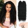 BLUONASI Feather - Uncinetto per capelli miracolosi, 16 pollici, 100 fili, per capelli profondi, per invisibili, miracolosi, per extension per capelli neri, 1B#, 16 pollici (100 Strands))