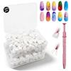 ZSSZD 400 Pezzi Spugna per Nail Art, Strumenti per il Rendering Delle Unghie con Pinza Metallica, Pennello per Baby Boomer, Pennelli Unghie Ombre Design
