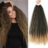 hair beauty Brazilian Curly Hair Boho - extension per trecce a crochet capelli dall' aspetto naturale - Kanekalon Premium 600 grammi divisi in 5 pezzi + cuffia da notte in raso in omaggio (T27, 60cm 24)