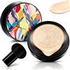 Thryviel CC Cream Mushroom Head Air Cushion - Crema Fondotinta Idratante & Correttore Naturale | BB Cream di lunga durata con spugna per trucco a funghi, Coprente Imperfezioni & Controllo Olio (Naturale)