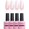 AIMEILI Smalto Semipermanente in Gel UV LED Soak Off per Unghie Manicure Kit Colorati 4 x 10 ml - Set Numero 20