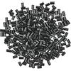 YTBYT 500 pezzi 3,4 mm Micro Link Ring Rame Tubi di Rame Serrature per Extension Dei Capelli Umani (Nero)