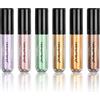 Xzeemo 6 Colori Set Di Ombretti Liquidi Con Glitter Metallizzati, Ombretto Glitter Liquido, Altamente Pigmentati e Lucidi a Lunga Durata, Per Feste Di Matrimonio Compleanno Trucco Quotidiano (Set B)