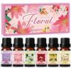 SALKING Oli Essenziali Fiore per Diffusori 6x10ml, Set di Olio Essenziale Puri per Aromaterapia e Massaggi - Lavanda, Fiore di Ciliegio, Gardenia, Rosa, Ylang Ylang e Camomilla