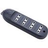 Electraline 82016 Multipresa 4 Posti Bivalenti 10/16A - Nero