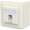 METZ CONNECT E-DAT C6A LSA++ - Barattolo a 1 porta, AP, bianco puro
