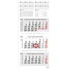 Geiger-Office Calendario 3 mesi info - vacanze scolastiche, vacanze e panoramica annuale 2027, calendario da parete I 33 x 90 cm, formato grande decorativo con 4 singoli blocchi di calendario perforati (info 3 mesi