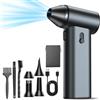 SKUTZTEK Soffiatore elettrico per la polvere, 180.000 giri/min, regolabile, 7500 mAh, ricaricabile tramite USB, set di pulizia per PC, laptop, auto, tastiere
