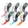 BETCKEY - 6 Rotoli DK-11203 Etichette per Raccoglitori Compatibile con Brother, 17mm x 87mm, 1800 Etichette Colorate Colore Misto per Stampanti di Etichette Brother QL