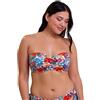 Sans Complexe Curaçao Bikini Top, Stampa Multicolore Tropicale, 2E Donna
