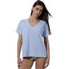 Lovable T-Shirt in 100% Cotone | Manica Corta con Scollo a V | Morbida, Traspirante e Confortevole per Uso Quotidiano | Maglieria Femminile Donna, Azzurro, S