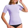 MEETWEE Camicie da Donna T-Shirt a Maniche Corte Atletico Casual Top Quick Dry UPF 50+, Protezione dai Raggi UV Corsa Nuoto Surf Allenamento Yoga Sun Tee Shirt, Rashguards