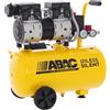 ABAC Pole Position Xt Sil 10 Yellow - Compressore aria elettrico monofase silenziato - Oil-less - Motore 1 HP - 24 lt
