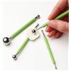 Graziano, Ball Tool per Modellare Pasta di Zucchero - Sfere Metallo Ø 0.6-1.5cm, Resistente