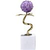 2 Pezzi Statua Decorativa in Cristallo Rosa Elegante per Mobile Bar