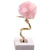 2 Pezzi Statua Decorativa in Cristallo Rosa Elegante per Mobile Bar