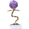 2 Pezzi Statua Decorativa in Cristallo Rosa Elegante per Mobile Bar