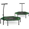 Neo-Sport Trampolina fitness z uchwytem 127 cm Neo-Sport - sześciokątna zielona