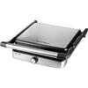Sinotech Bistecchiera Elettrica e Panino Maker, in Acciaio, Ampie Piastre Antiaderenti 23,5x29,5cm, Coperchio Basculante con Apertura 180°, Vassoio Raccogli Grassi, 2000W