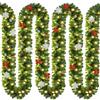 Casaria Ghirlanda Natale 10m 160 LED Interno Esterno Decorazione Festività Abete Luce Bianca Calda